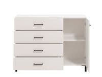 Althena White 1 Door 4 Drawer Sideoard Storage Unit - 11012347
