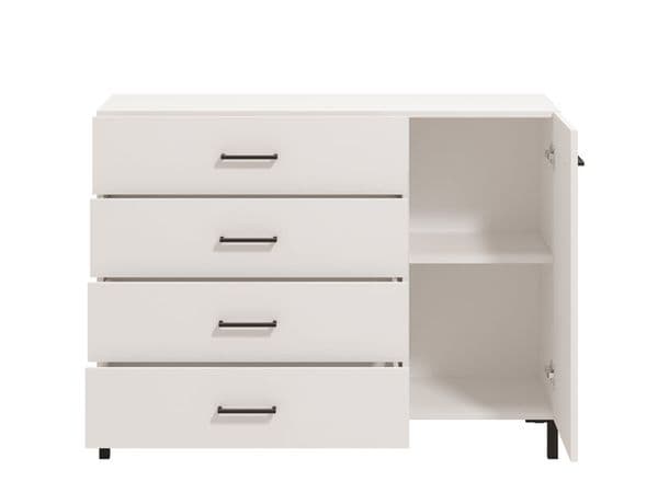 Althena White 1 Door 4 Drawer Sideoard Storage Unit - 11012347