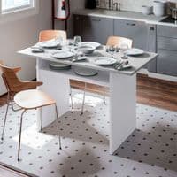 Alvor Folding Grey and White Slim Extending Breakfast Bar Table 2941