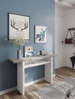 Alvor Folding Grey and White Slim Extending Breakfast Bar Table 2941