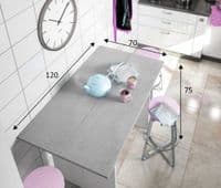 Alvor Folding Grey and White Slim Extending Breakfast Bar Table 2941