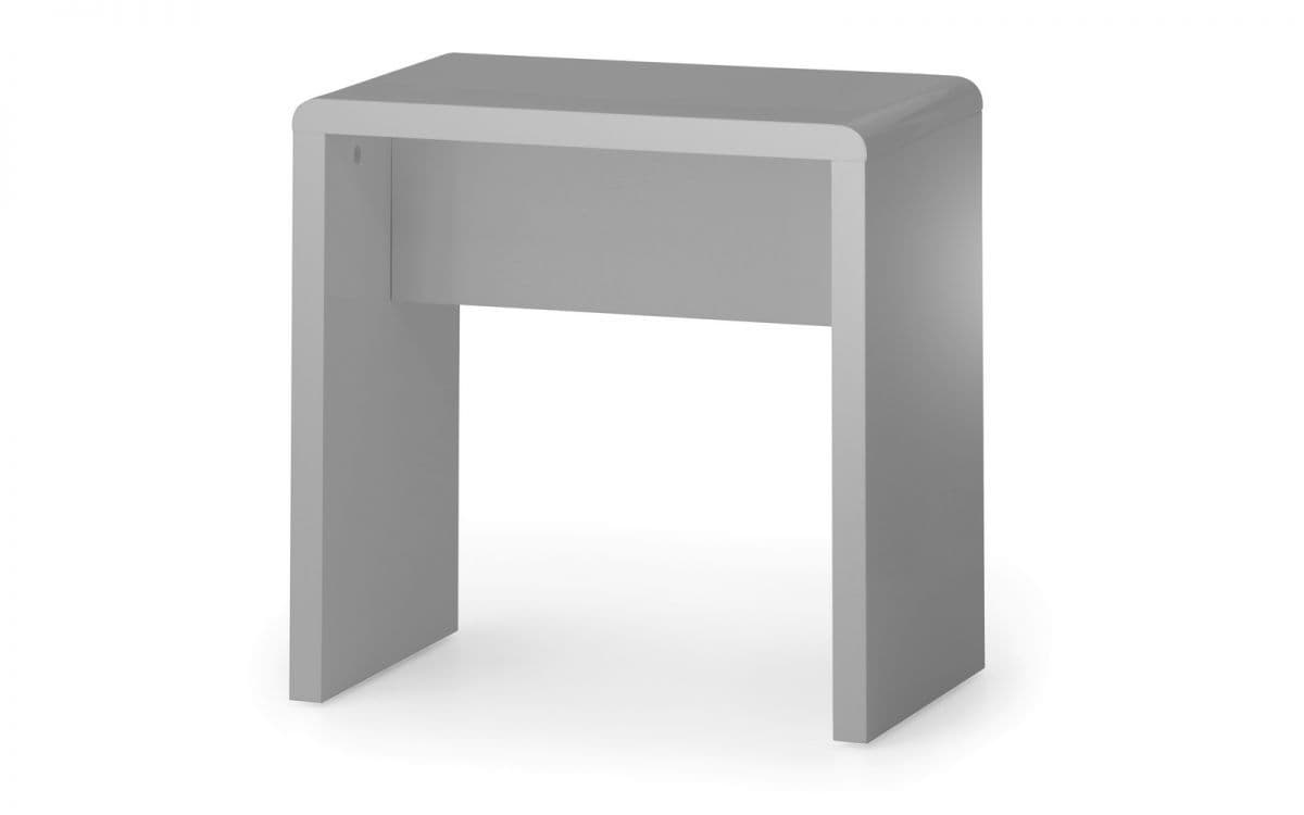 ライトグレー Stool Alzira Modern Grey High Gloss Lacquer Dressing Stool 22JB564