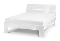 Alzira Modern White High Gloss Double Bed JB313