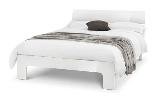 Alzira Modern White High Gloss Double Bed JB313