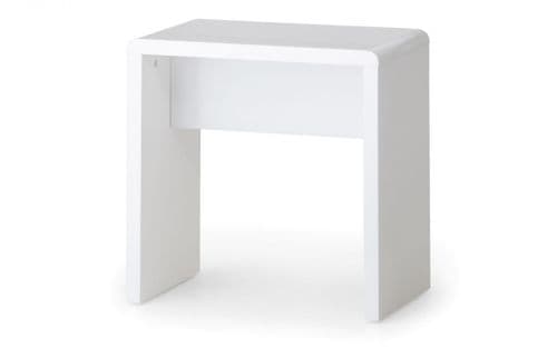 Alzira Modern White High Gloss Lacquer Dressing Stool JB315