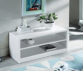 Alzira White High Gloss Compact TV Unit 18JB298