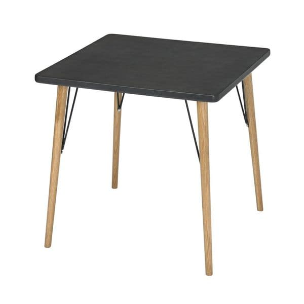 Angouleme Black Faux Concrete And Oak Effect Dining Table 19LD632