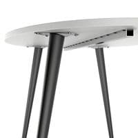 Calvino Display Cabinet in High Gloss White & Walnut - furniturefactor.co.uk