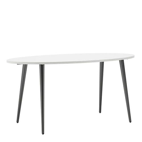 Anslo White & Black Large 160cm Dining Table FG704753974960