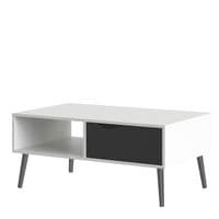 Calvino Display Cabinet in High Gloss White & Walnut - furniturefactor.co.uk