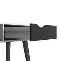 Calvino Display Cabinet in High Gloss White & Walnut - furniturefactor.co.uk