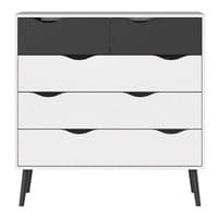 Calvino Display Cabinet in High Gloss White & Walnut - furniturefactor.co.uk