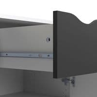 Calvino Display Cabinet in High Gloss White & Walnut - furniturefactor.co.uk