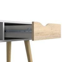 Calvino Display Cabinet in High Gloss White & Walnut - furniturefactor.co.uk