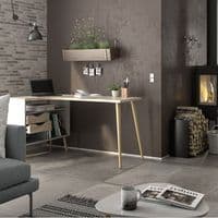 Calvino Display Cabinet in High Gloss White & Walnut - furniturefactor.co.uk