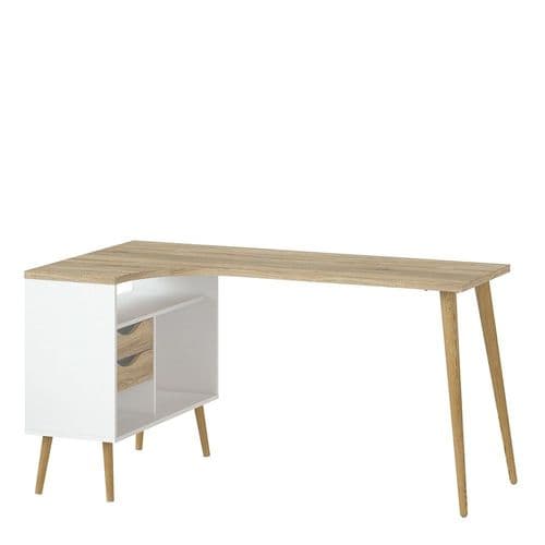 Anslo White & Oak 2 Drawer Desk FG7047545049AK
