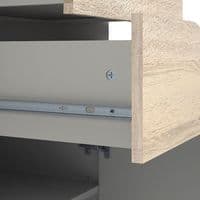 Calvino Display Cabinet in High Gloss White & Walnut - furniturefactor.co.uk