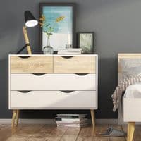 Calvino Display Cabinet in High Gloss White & Walnut - furniturefactor.co.uk