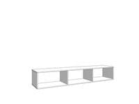 Antibes Black Slat Effect Wall Mounted Floating Wide 192cm Large TV Entertainment Unit 11014662 RZ