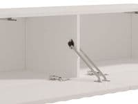 Antibes White Slat Effect Wall Mounted Floating Wide 154cm Large TV Entertainment Unit 11014661 RZ