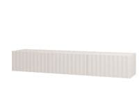 Antibes White Slat Effect Wall Mounted Floating Wide 192cm Large TV Entertainment Unit 11014663 RZ