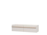 Arles Cashmere And Oak Effect Wall Mounted Floating Wide Large TV Entertainment Unit 11013551 RZ