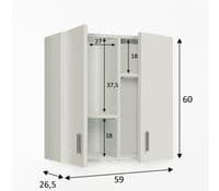 Arma 2 Door White Storage Wall Cupboard