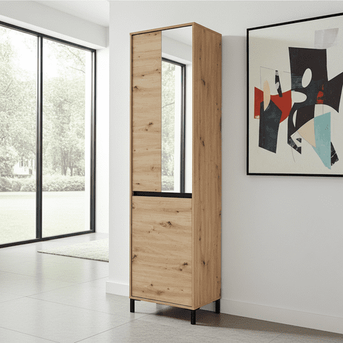 Arran Artisan Oak Effect Slim Narrow Shallow Depth 54.5cm Wardrobe for Small Spaces 11014055 RZ