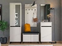 Arran Cashmere Taupe Slim Narrow Shallow Depth 54.5cm Wardrobe for Small Spaces 11014467 RZ
