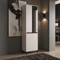 Arran Cashmere Taupe Slim Narrow Shallow Depth 54.5cm Wardrobe for Small Spaces 11014467 RZ