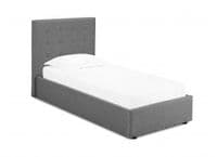 Arras Grey Upholstered Fabric Single Ottoman Bed 17LD183