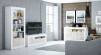 Aspen Large Modern White with White Wood Effect Sideboard 3074RZ