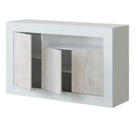Aspen Large Modern White with White Wood Effect Sideboard 3074RZ