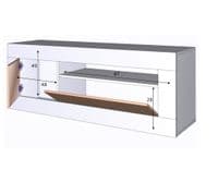 Aspen Tall TV Cabinet Entertainment Unit in White with White Wood Effect 3075RZ