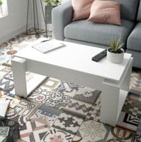 Aspen White Coffee Table with Lift up Storage