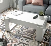 Aspen White Coffee Table with Lift up Storage
