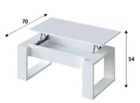 Aspen White Coffee Table with Lift up Storage