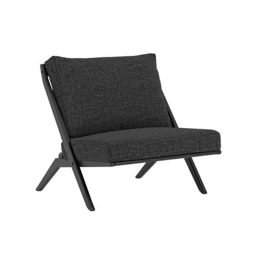 Aspenelle Black And Tweed Accent Lounge Chair - 25LD