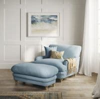 Aston Duck Egg Blue Footstool - LD