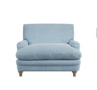 Aston Duck Egg Blue Snuggle Arm Chair - LD
