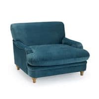 Aston Peacock Blue Snuggle Arm Chair - LD