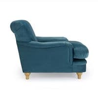 Aston Peacock Blue Snuggle Arm Chair - LD