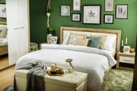 Calvino Display Cabinet in High Gloss White & Walnut - furniturefactor.co.uk