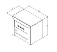 Calvino Display Cabinet in High Gloss White & Walnut - furniturefactor.co.uk