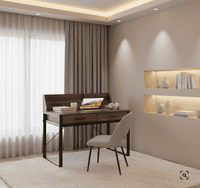 Walnut Effect Study Desk with Drawers 

