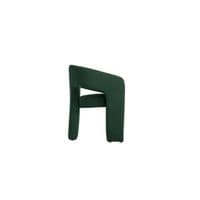 Aurela Forest Green Velvet Curved Accent Dining Chair - 25LD