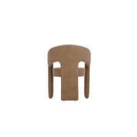 Aurela Mole Tan Velvet Curved Accent Dining Chair - 25LD