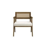 Aurezona Ecru Weaved Smoked Accent Chair - 25LD