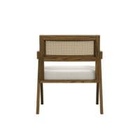 Aurezona Ecru Weaved Smoked Accent Chair - 25LD