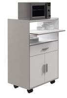 Ayden White and Grey Kitchen Trolley With Wheels - SALE at FurnitureFactor